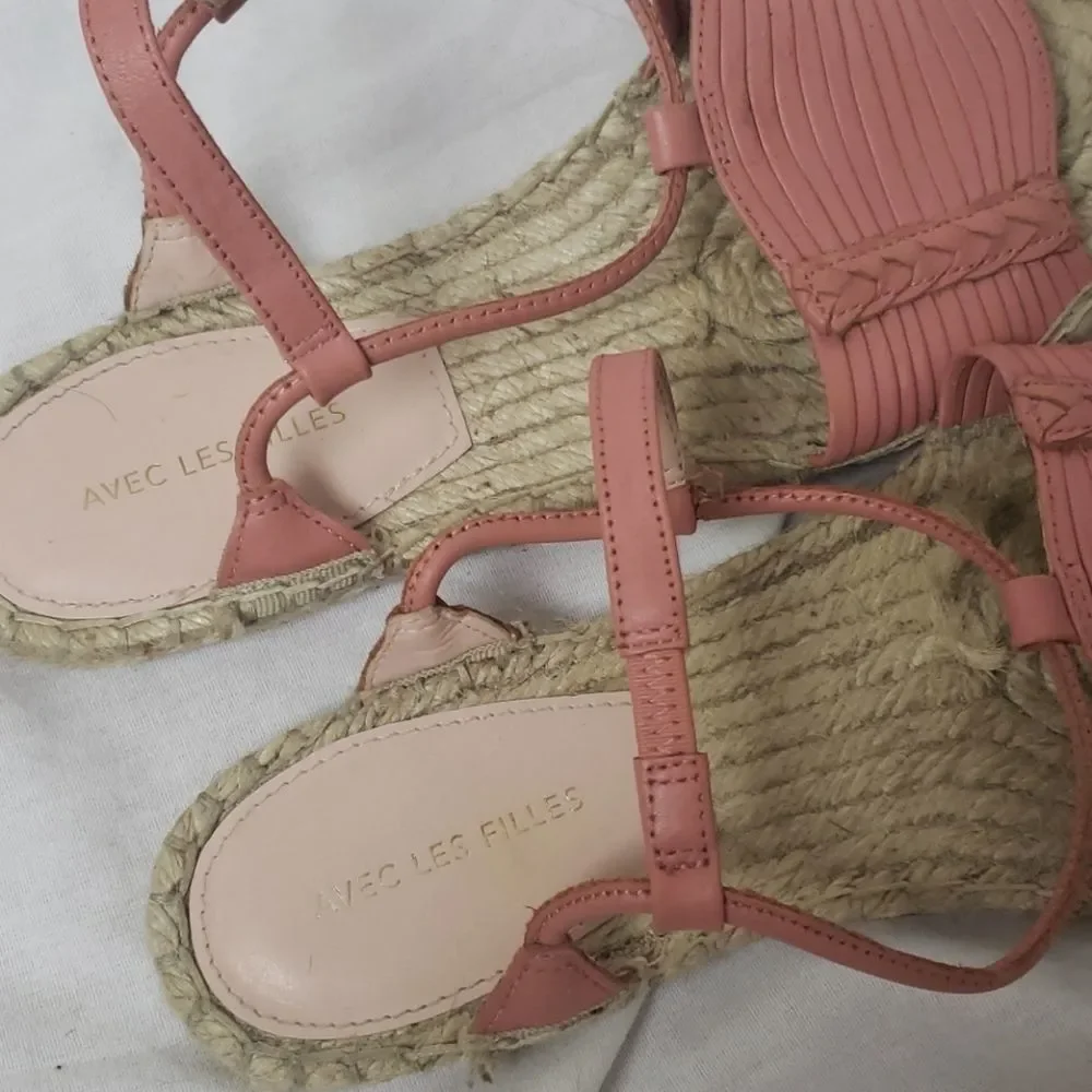 AVEC LES FILLES Genevie Pink‎ Slingback Sz 6M